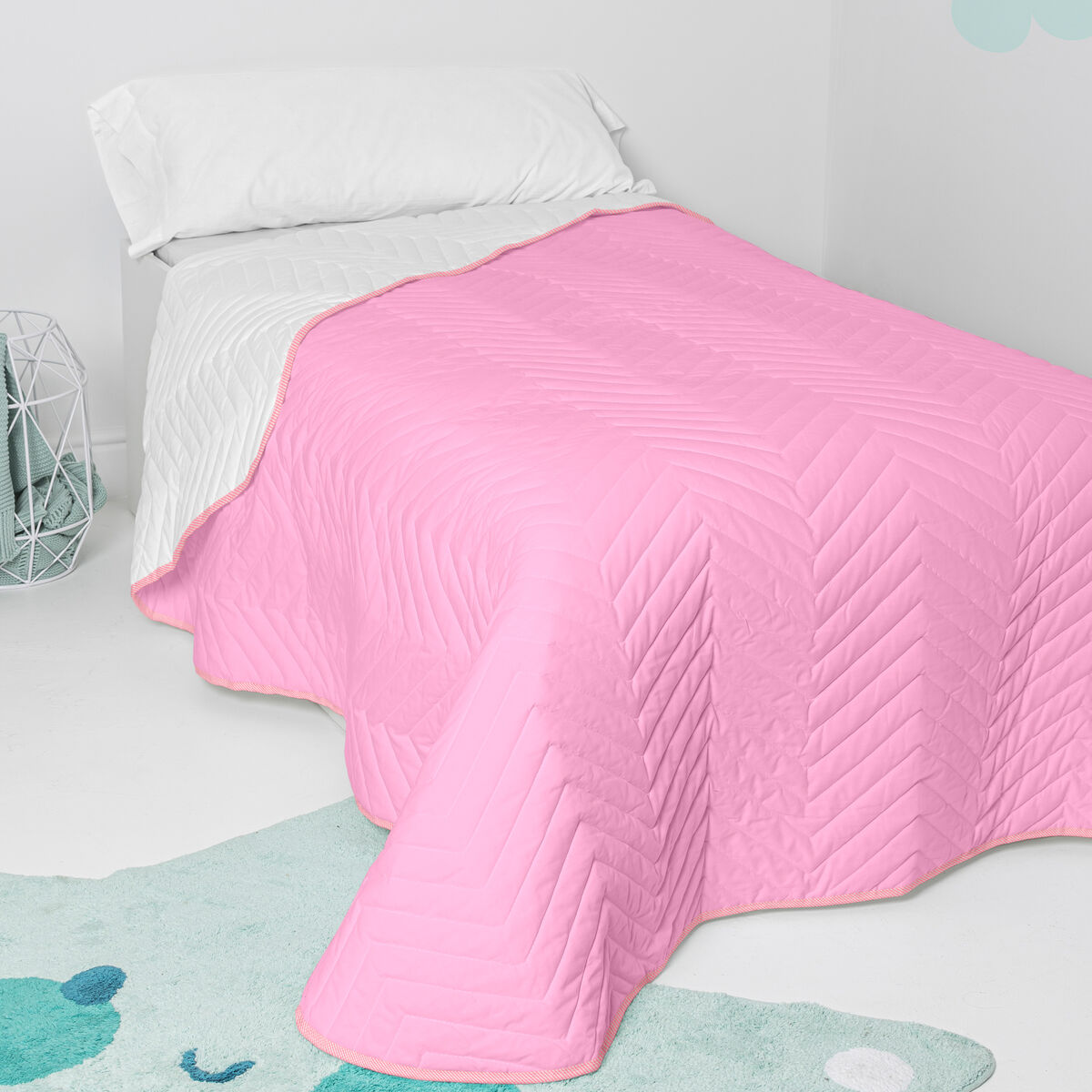 Sengeteppe (dyne) HappyFriday Basic Kids Arista Rosa 200 x 260 cm